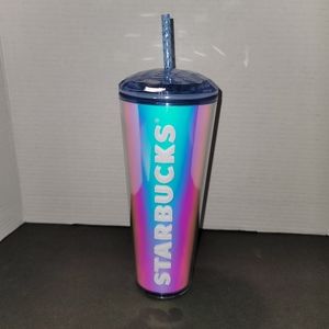 NEW Starbucks 2023 Summer Iridescent Dichroic Dome 24 Oz Venti Cold Cup Tumbler